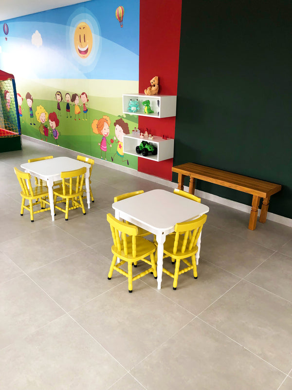 Ambiente 4 com Banco Fernanda 140x40cm Madeira Maciça