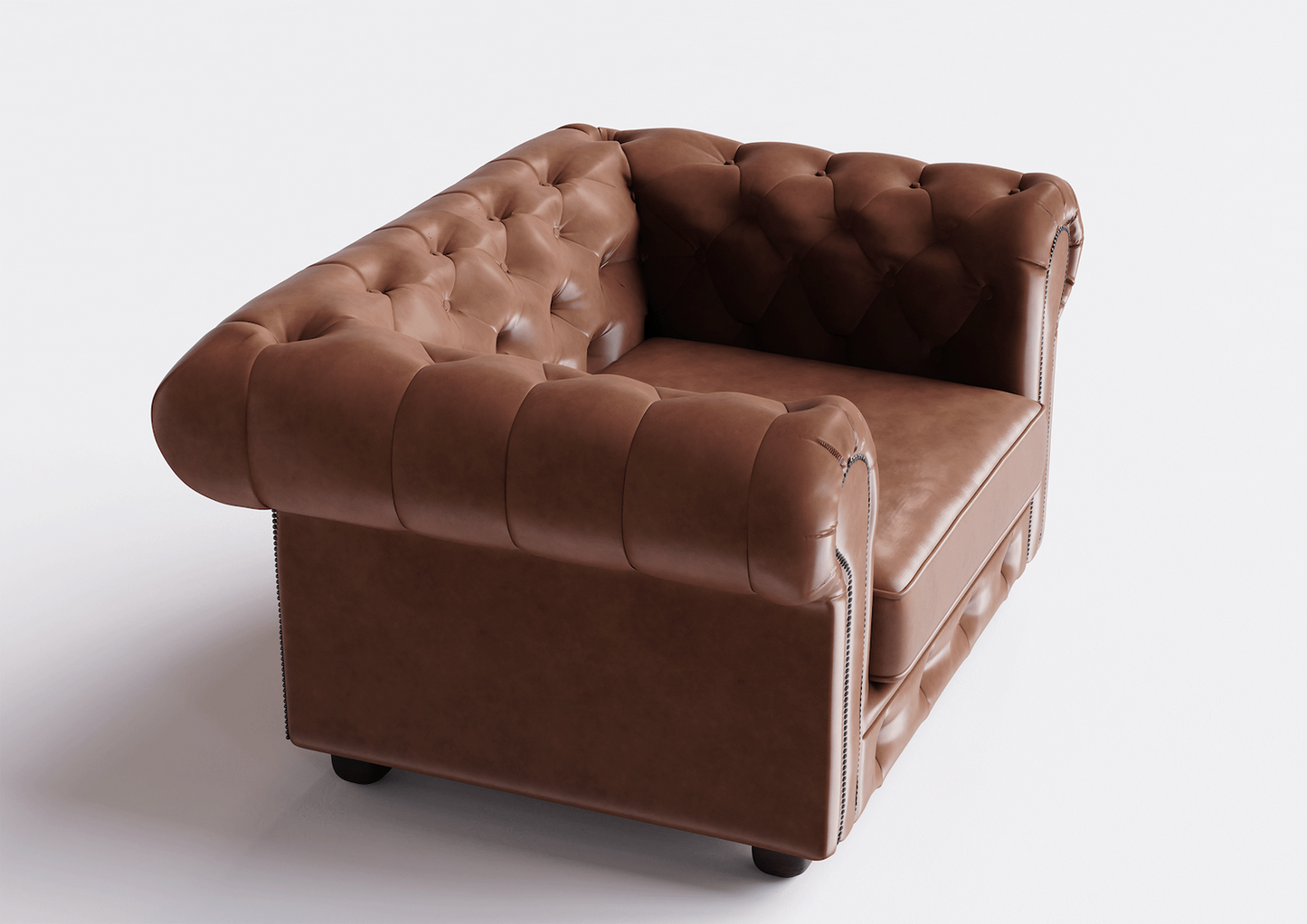 Poltrona Chesterfield Estofado Couro