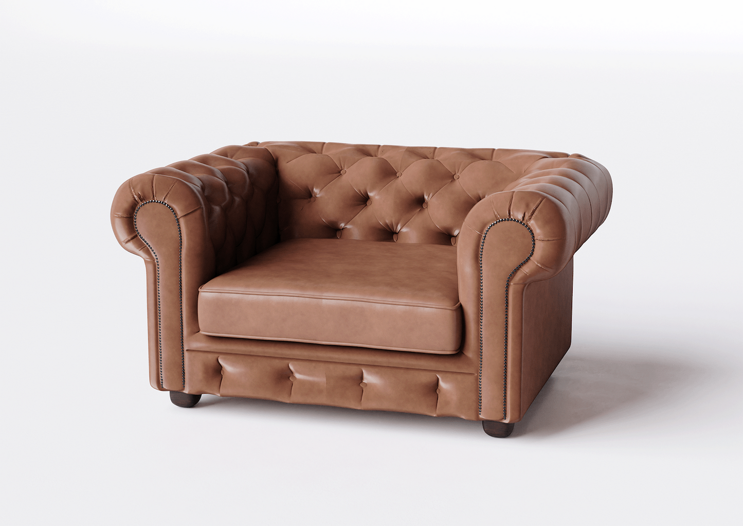 Poltrona Chesterfield Estofado Couro