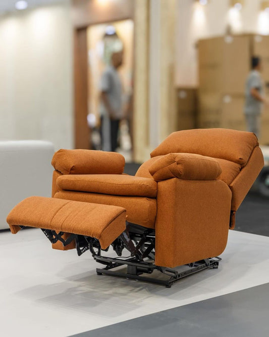 Domus Electric Armchair Upholstered Fabric Backrest and Seat E-1045