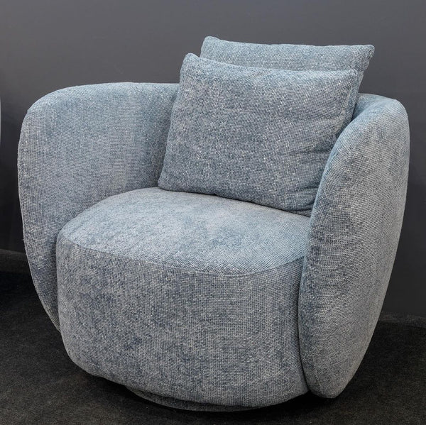 Ambiente 3 com Abbraccio Swivel Armchair with Upholstered Fabric Backrest and Seat G-1063