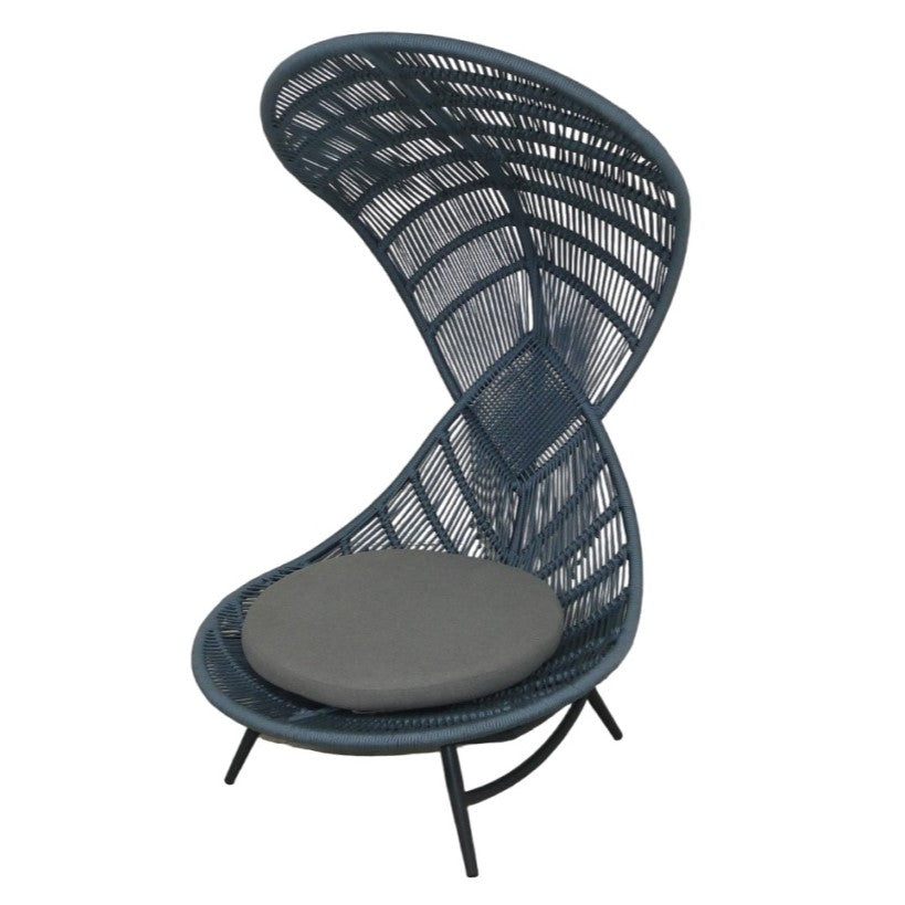 Sardenha Side Table in Brown Wood and Lead-Colored Carbon Steel