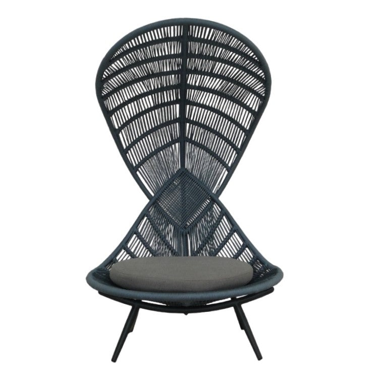 Sardenha Side Table in Brown Wood and Lead-Colored Carbon Steel
