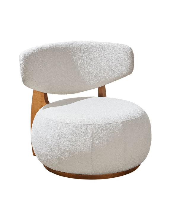 Ambiente 4 com Azeri Armchair Fixed Base Walnut Wood Upholstered Backrest and Seat Fabric 162