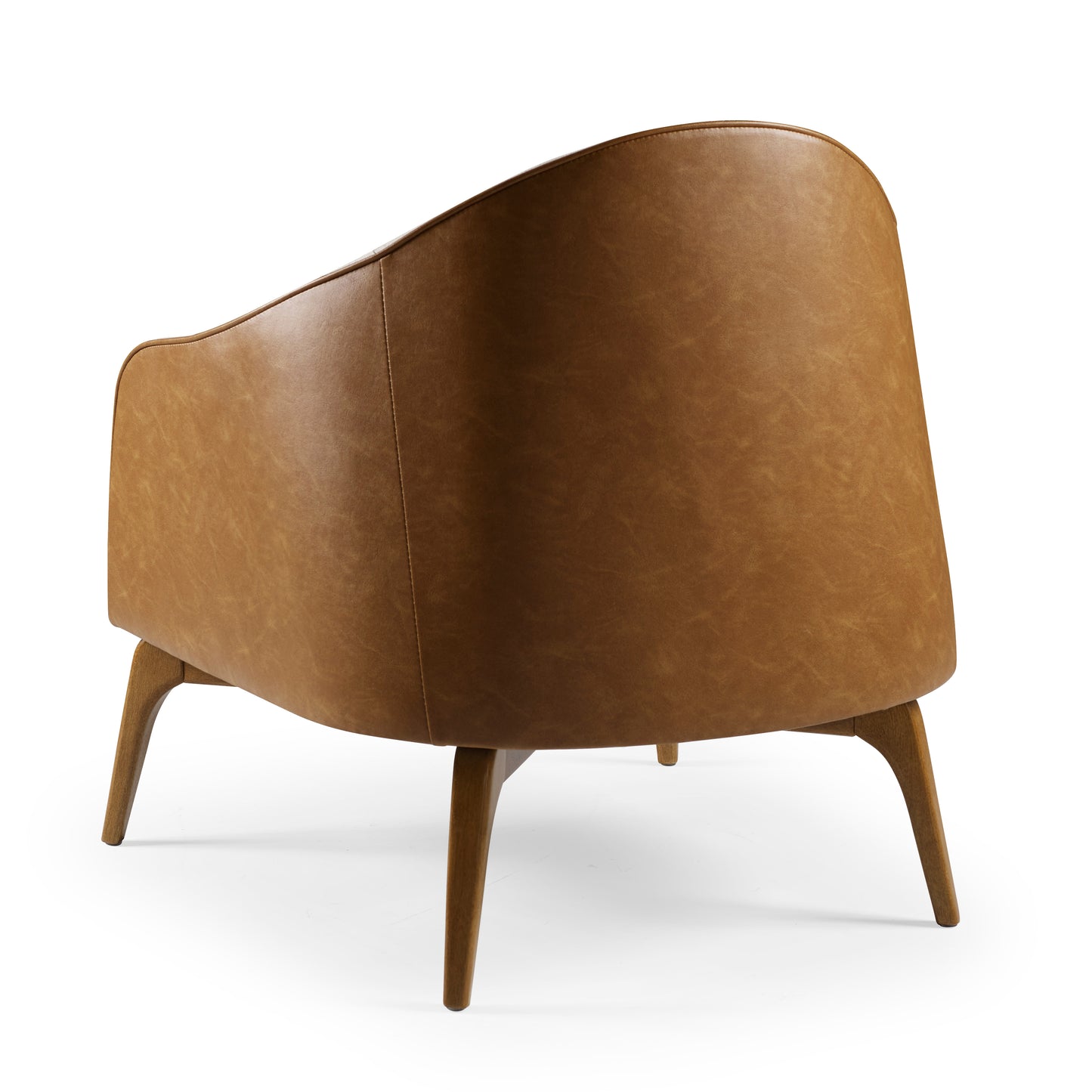 Glass Chair Cinnamon Wood Upholstered Fabric Backrest and Seat 94