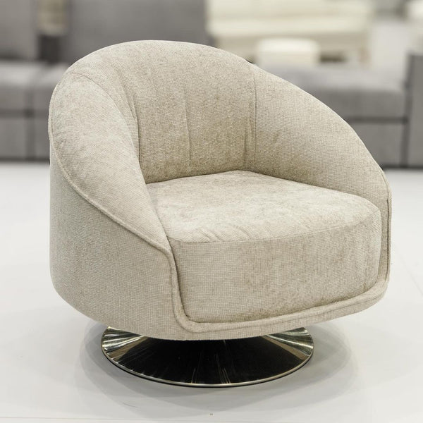 Ambiente 1 com Urca Swivel Armchair Upholstered Fabric Backrest and Seat E-760
