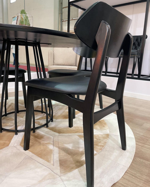 Ambiente 3 com Silla Diana Asiento Madera Natural Tapizado Tela BR6000