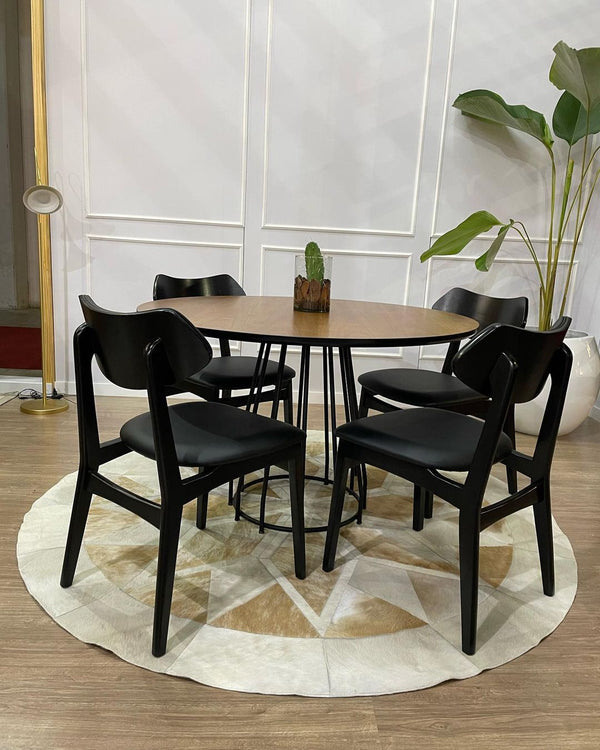Ambiente 2 com Silla Diana Asiento Madera Natural Tapizado Tela BR6000