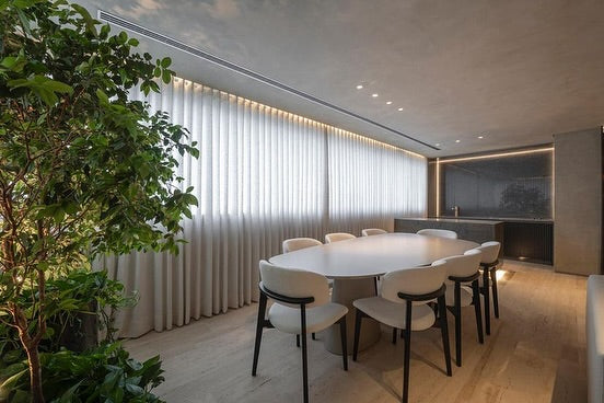 Monic Chair in Black Lacquered Wood, Upholstered Backrest and Seat in Bucle Fabric 566