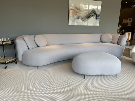 Sofá LV 067 320cm Estofado Tecido Platinum 14033