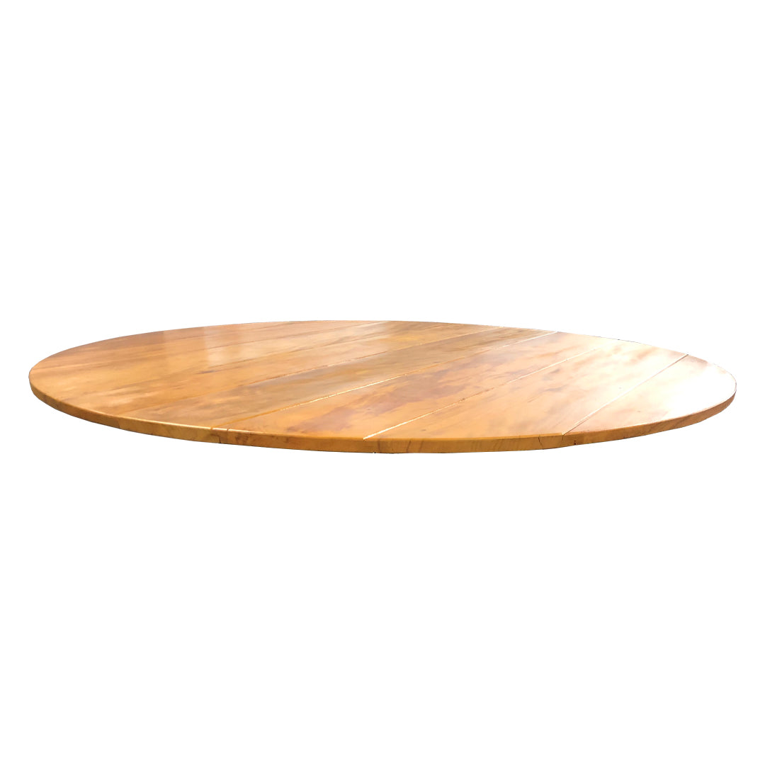 Round Dining Table Top with Grooved Edges 120cm Solid Wood