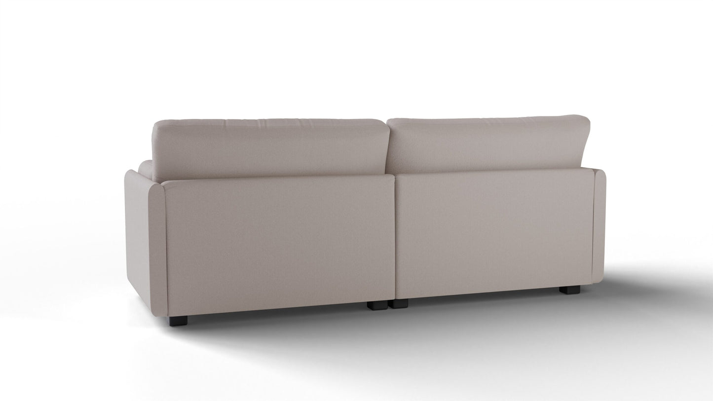 Torino Upholstered Sofa in Light Linen - 2 Modules