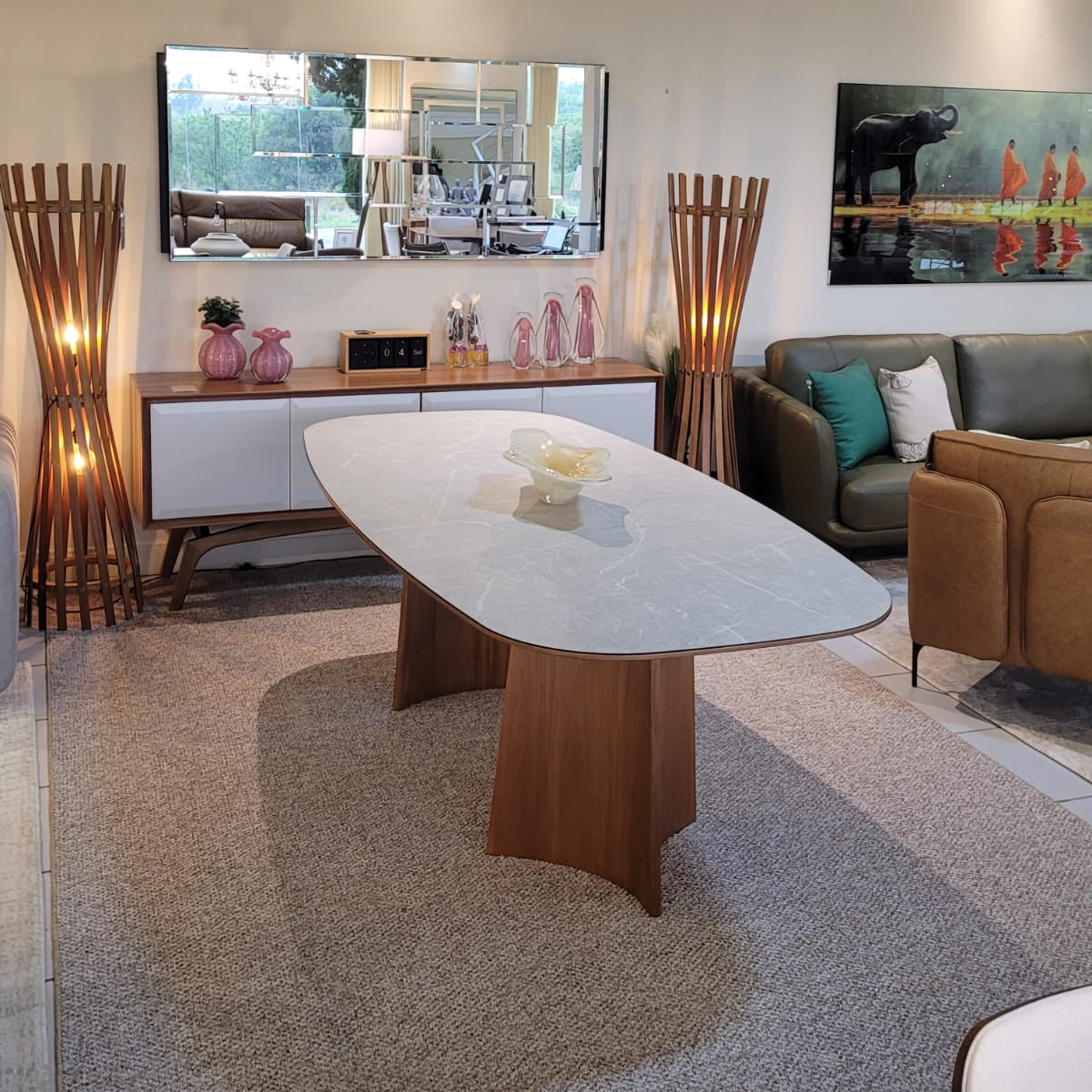 Nice Dining Table 180x90cm Wood - 8 Seats