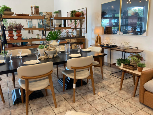 Monic Chair in Black Lacquered Wood, Upholstered Backrest and Seat in Bucle Fabric 566