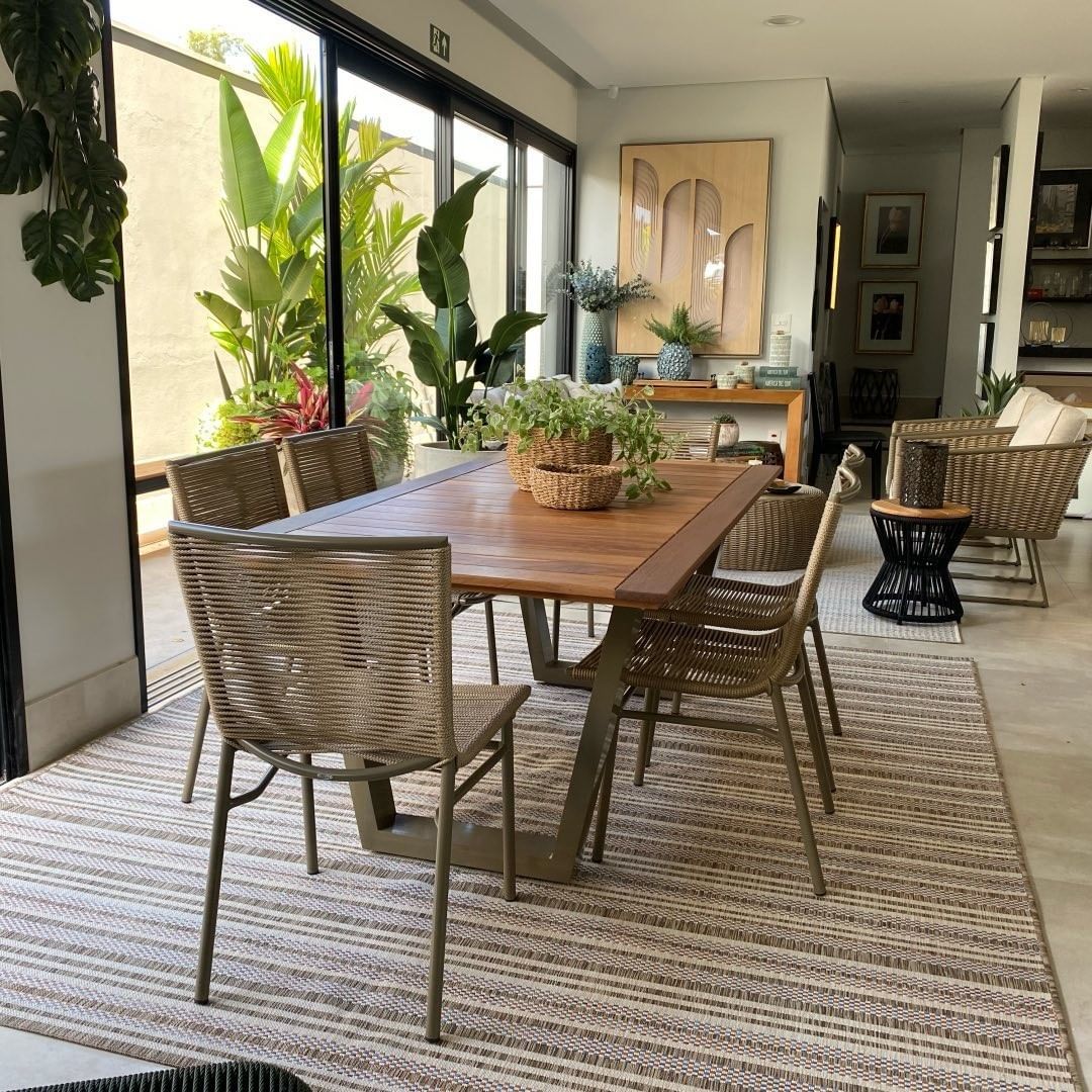 Silla Italia Aluminio Fendi Cuerda Náutica Color Arena