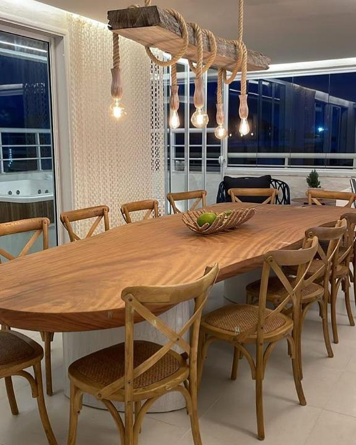 X Katrina Chair in Wood and Natural Straw