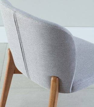 Olivia Stool Wood 20 Hexagonal Straw Backrest Upholstered Fabric Seat AQ8014