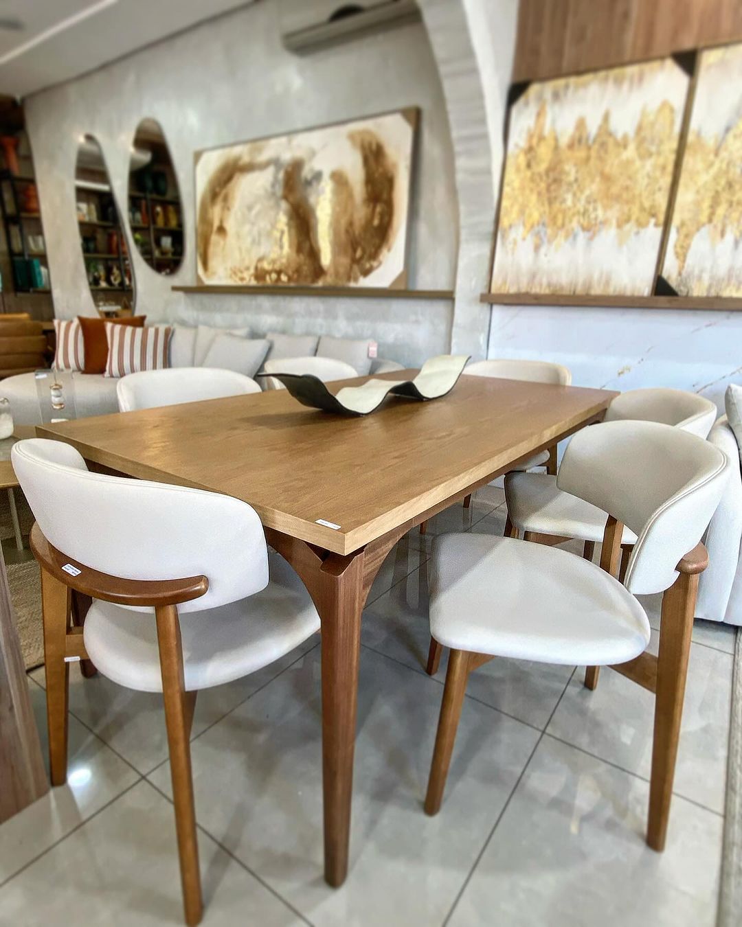 Monic Chair Almond Wood Backrest and Seat Upholstered in Leatherette Fabric Ice 582