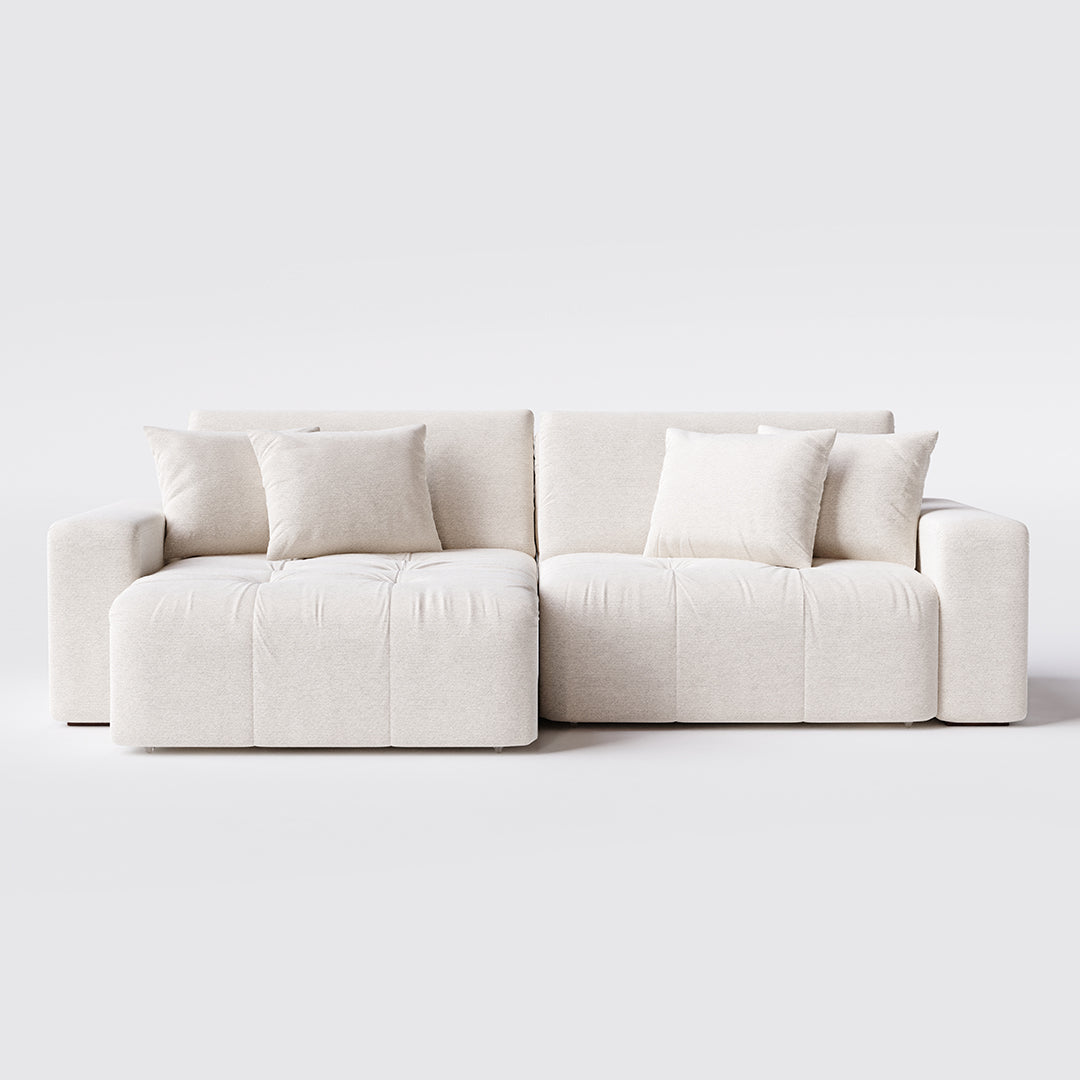Duomo Upholstered Sofa in Light Linen - 2 Modules