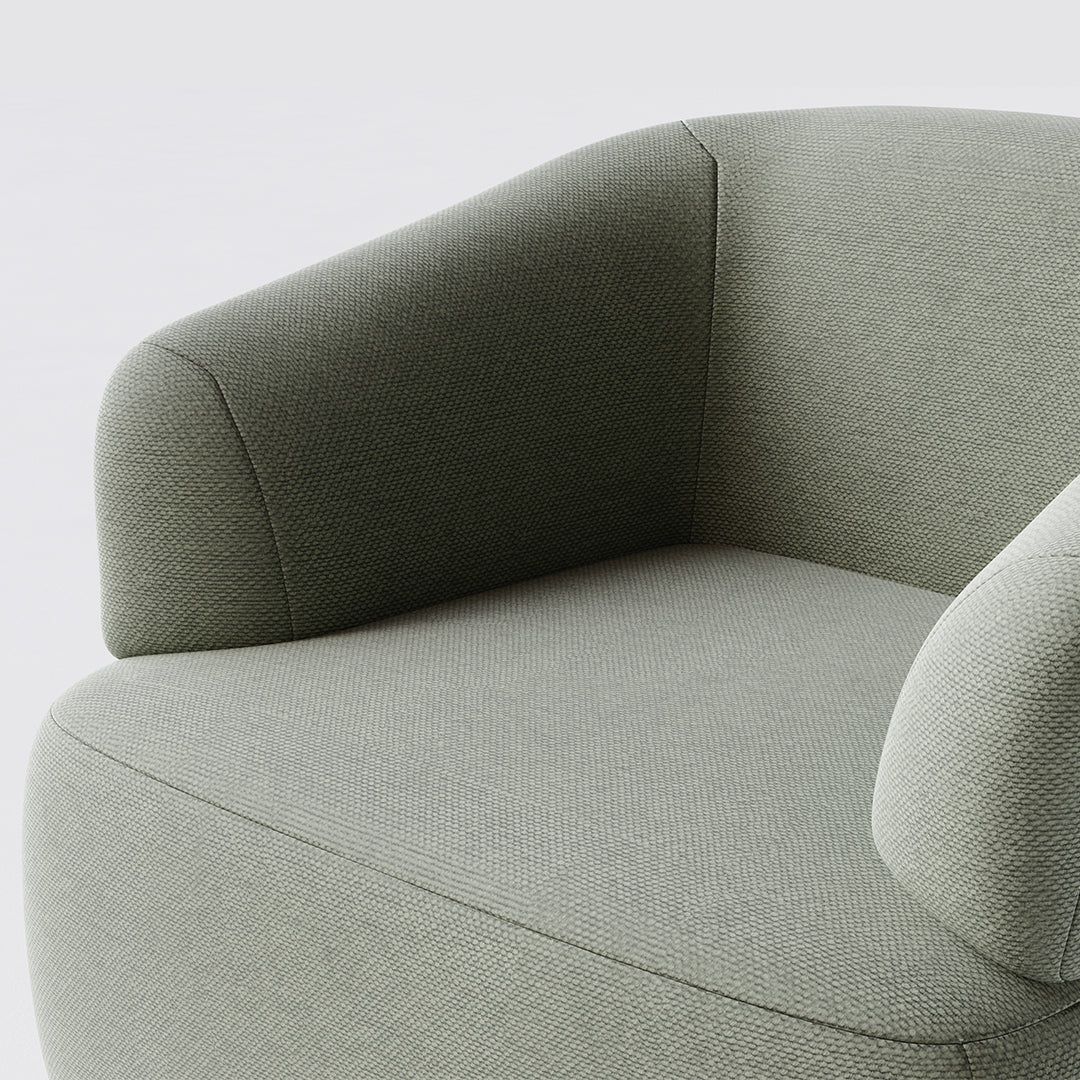 Sillón Melissa Tapizado en Lino Gris