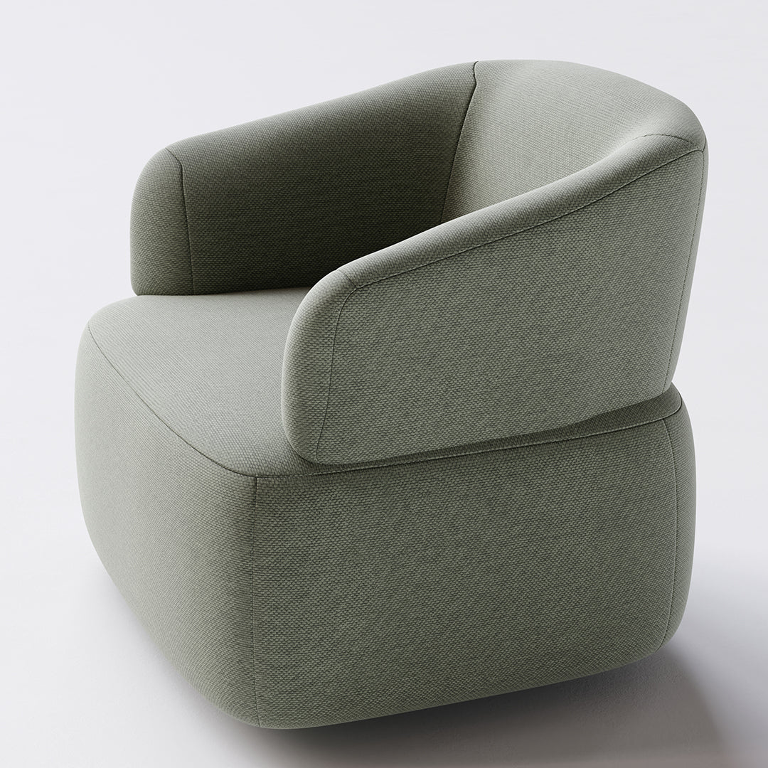Sillón Melissa Tapizado en Lino Gris