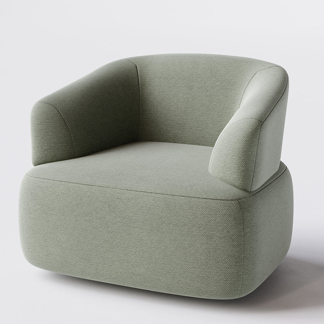 Sillón Melissa Tapizado en Lino Gris