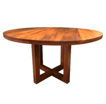 Mesa de Jantar Redonda 120cm Base Montreal Madeira Maciça 5 Lugares