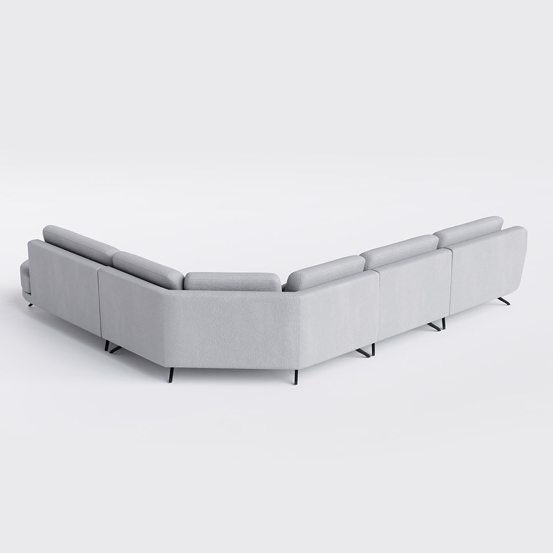 Scott Upholstered Sofa in Light Linen - 4 Modules