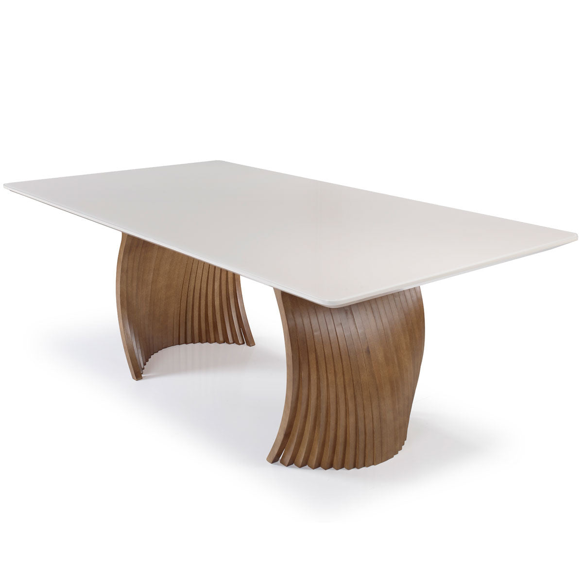 Scar Dining Table with Glass 2.00x1.10m - 6 Seats