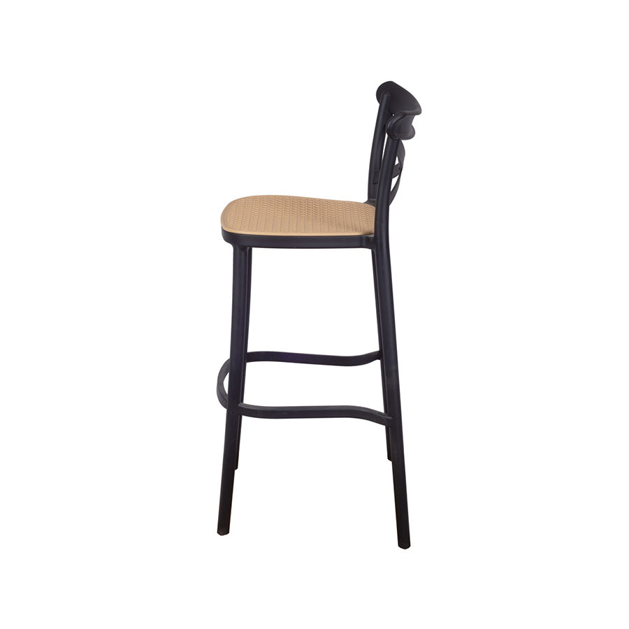Plats Polypropylene Stool, Black