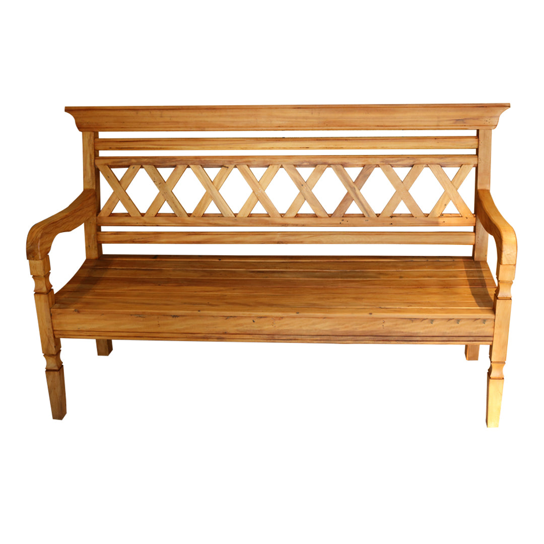 Cross Solid Wood Bench Set