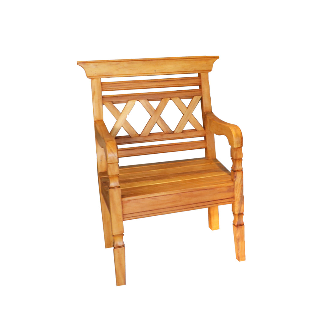 Cross Solid Wood Bench Set