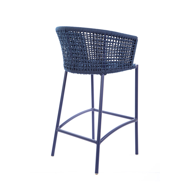 Taburete Confort Aluminio Color Azul Cuerda Náutica Color Azul