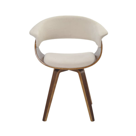 Cadeira Betina com base giratória cor creme