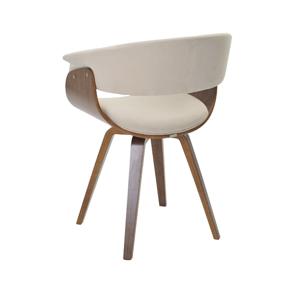 Cadeira Betina com base giratória cor creme