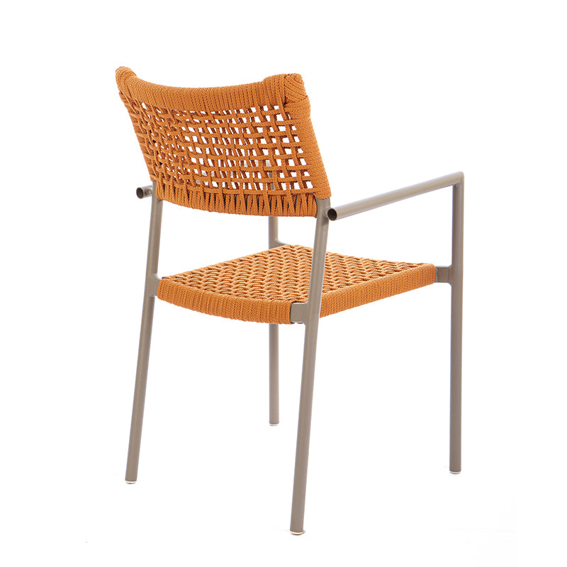 Aluminum Sun Chair Fendi Color Nautical Rope Ocher Color