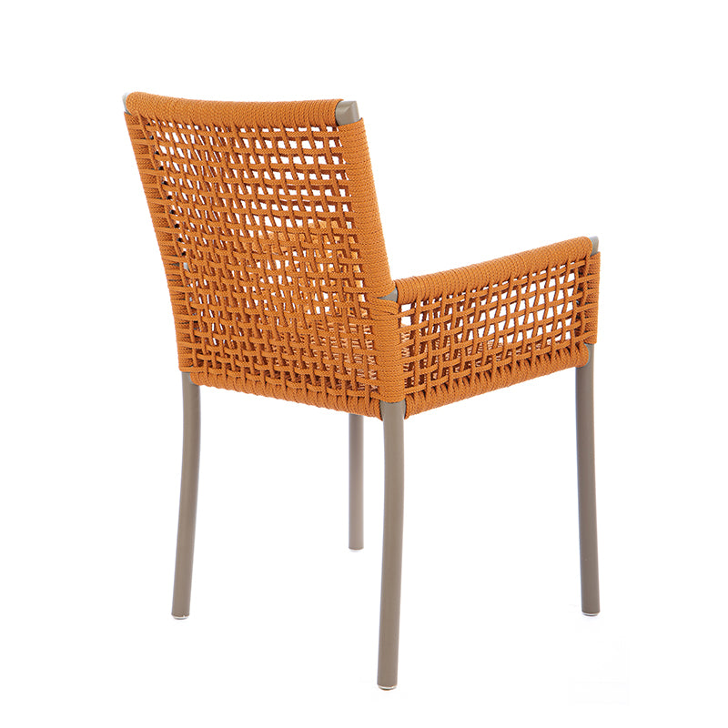 Premium Aluminum Chair Fendi Color Nautical Rope Color Ocher