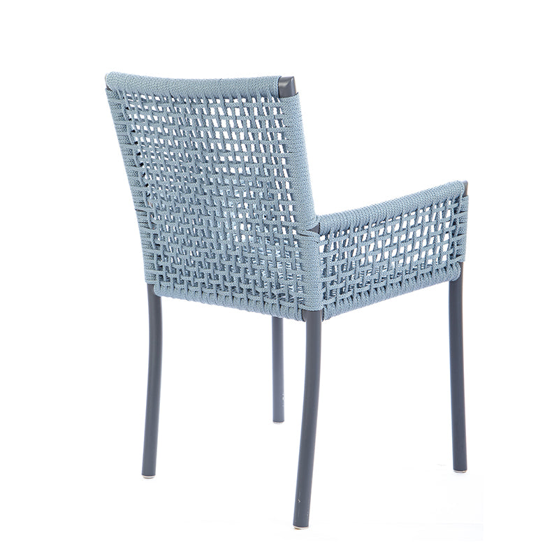 Premium Aluminum Chair Gray Color Nautical Rope Gray Color