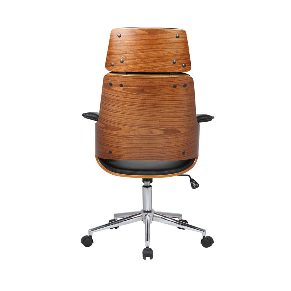 Silla de Oficina Coimbra negra con madera