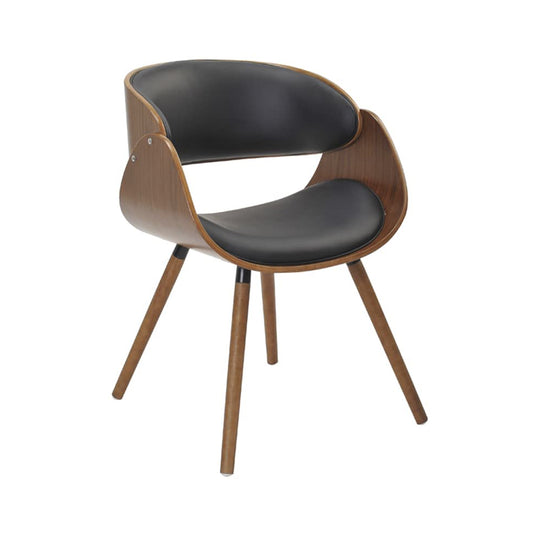 Cadeira Deise cor preta com madeira