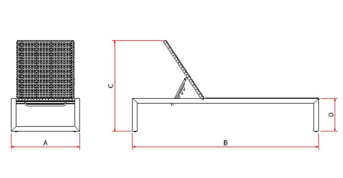 Espreguiçadeira Gold Alumínio cor Marrom com Corda Náutica cor Marrom