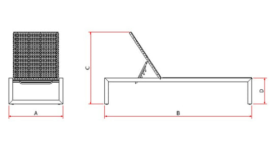 Espreguiçadeira Gold Alumínio cor Marrom com Corda Náutica cor Marrom