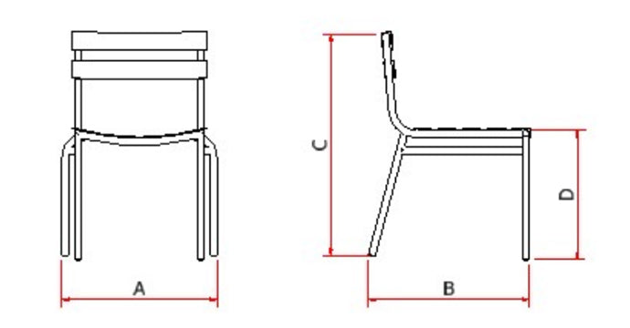Industrial Aluminum Chair Fendi Color