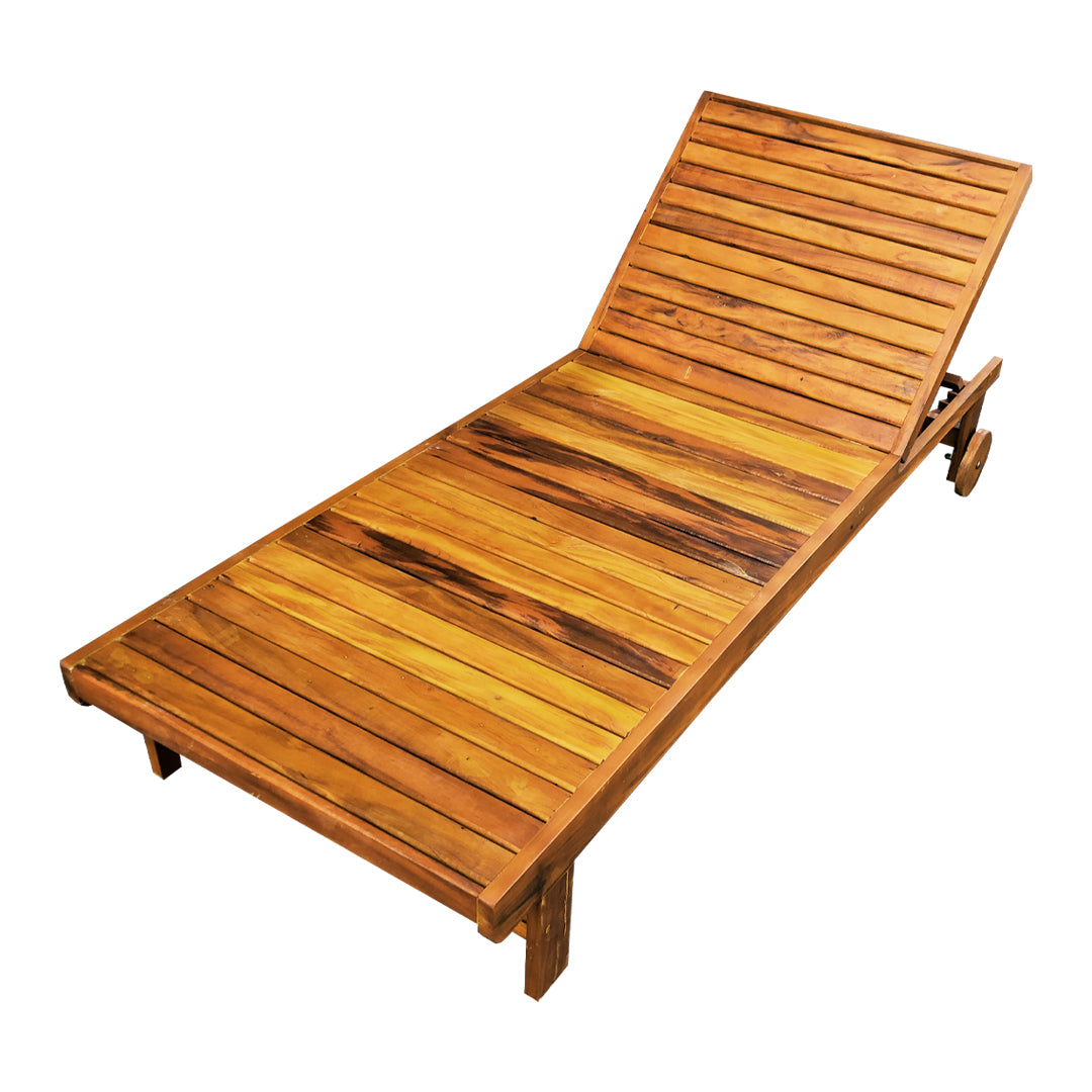 Jurere Solid Wood Sun Lounger