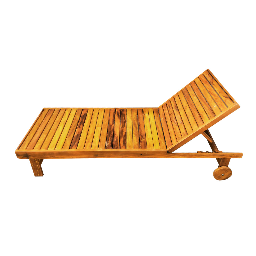Jurere Solid Wood Sun Lounger