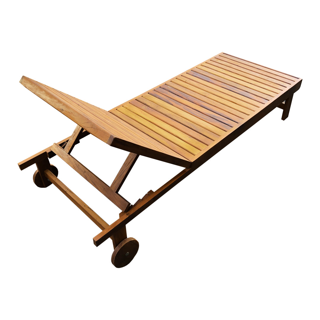 Jurere Solid Wood Sun Lounger