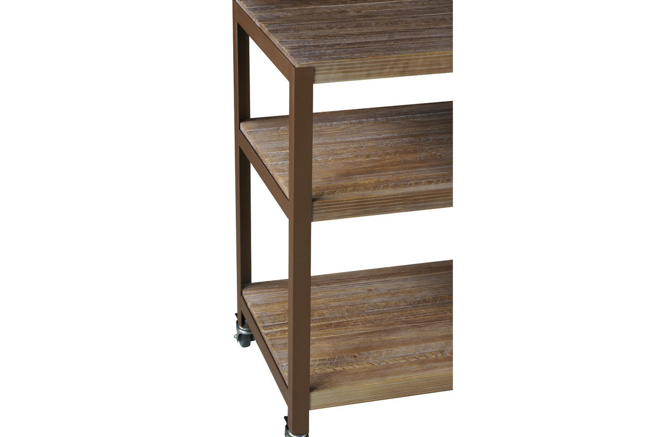 Aparador industrial Market 76x180x46cm en madera maciza y hierro