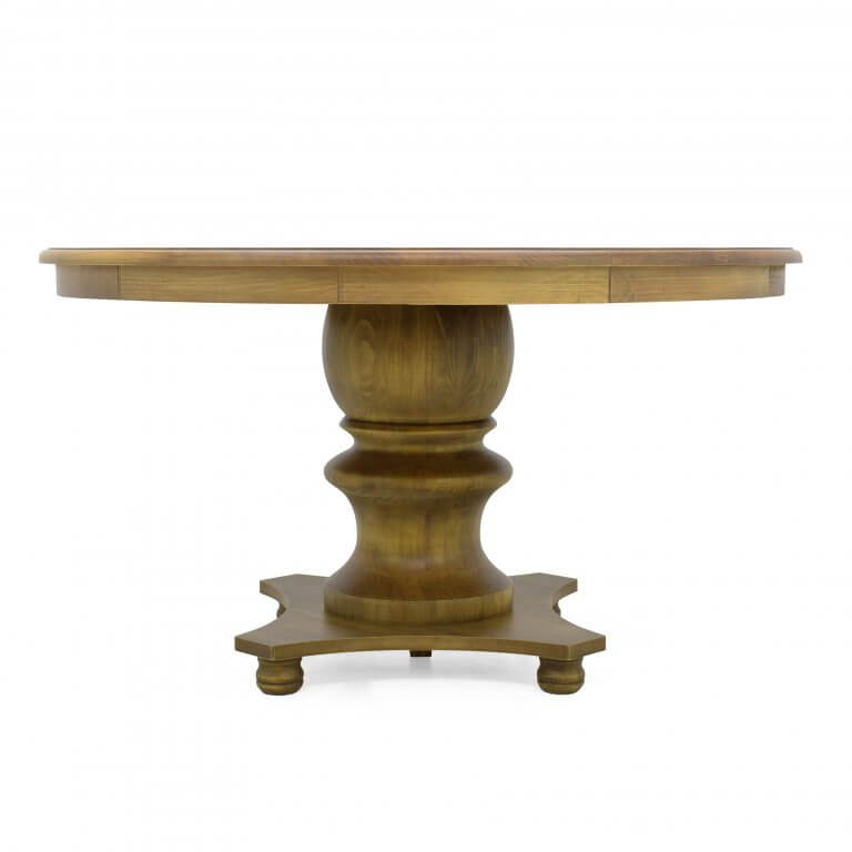 Mesa de Jantar Filomena Redonda 140cm Madeira Maciça - 6 Lugares