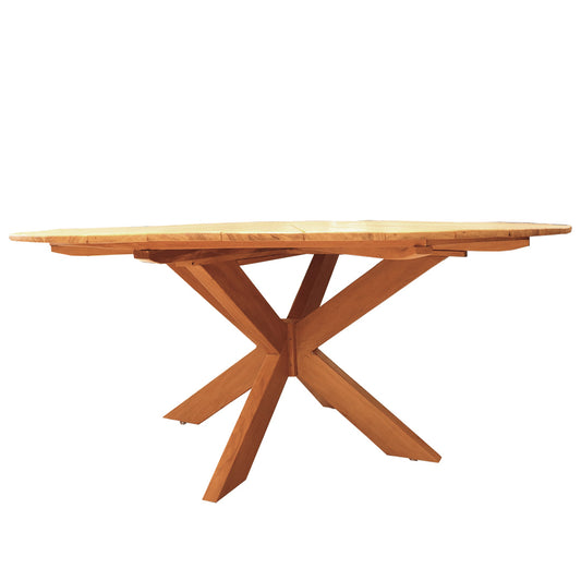 Mesa de Jantar Redonda 180cm Tampo Nápoles Base Monaco Madeira Maciça - 8 Lugares