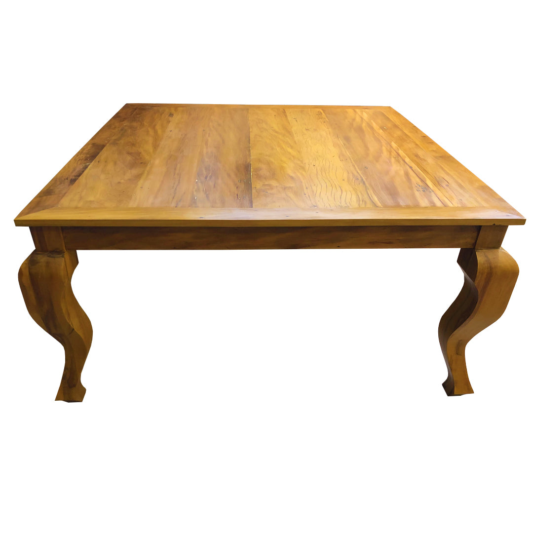 Mesa de Jantar Alexandre 150x150cm Madeira Maciça - 8 Lugares